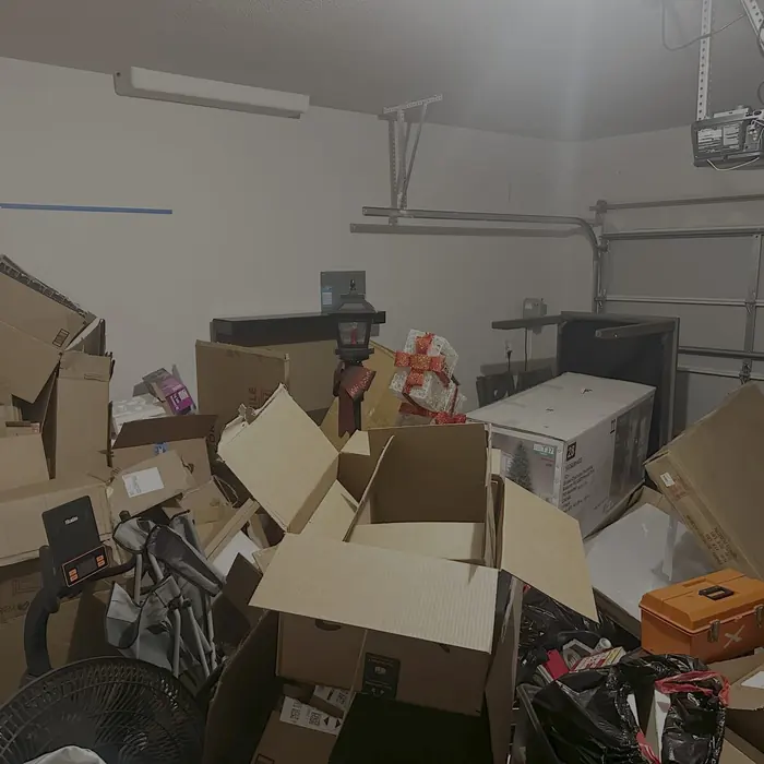 Garage cleanout in progress in Dallas