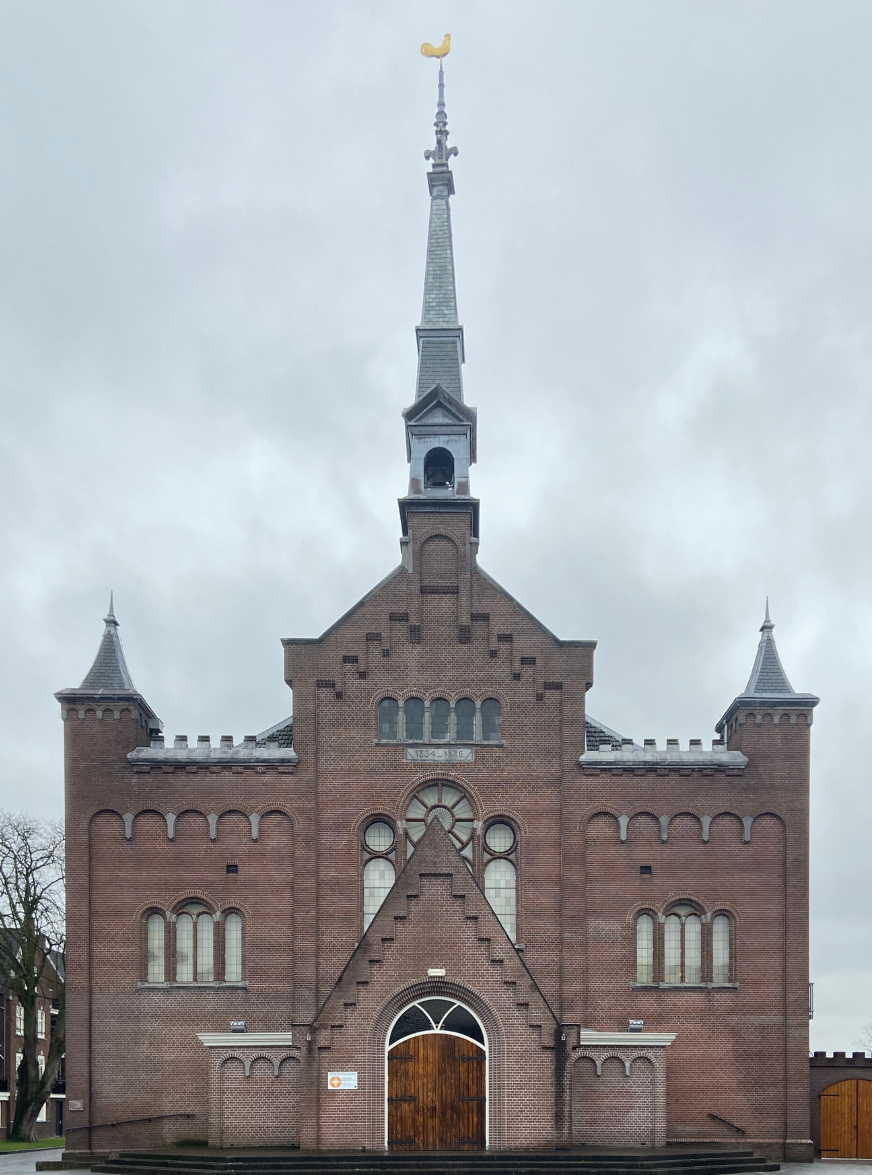 Een foto van een kerk in Hoogeveen