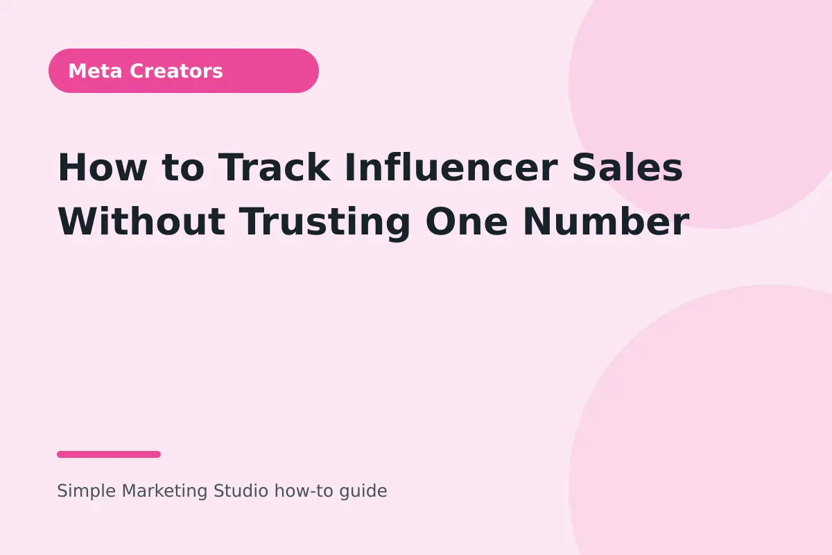 How to Track Influencer Sales Without Trusting One Number visual guide