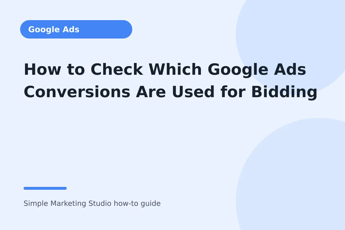 How to Check Which Google Ads Conversions Are Used for Bidding visual guide