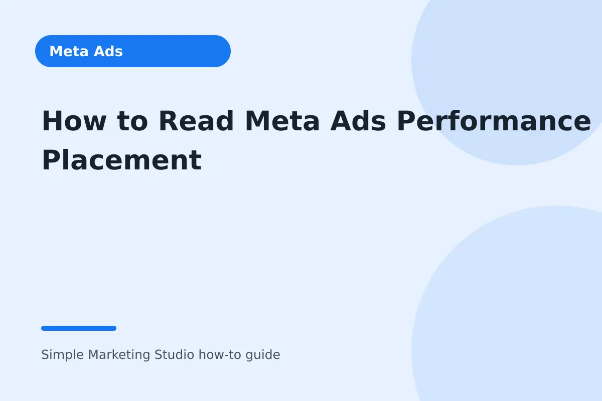 How to Read Meta Ads Performance by Placement visual guide