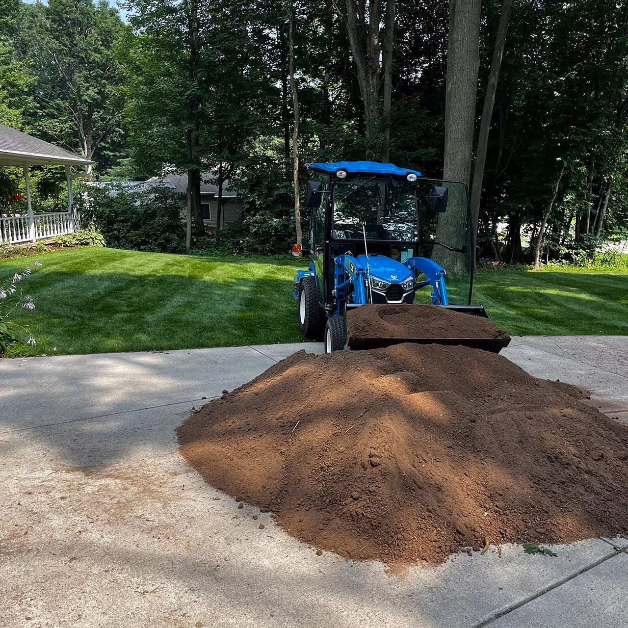 Superior Lawn Care and Landscaping team creating outdoor spaces