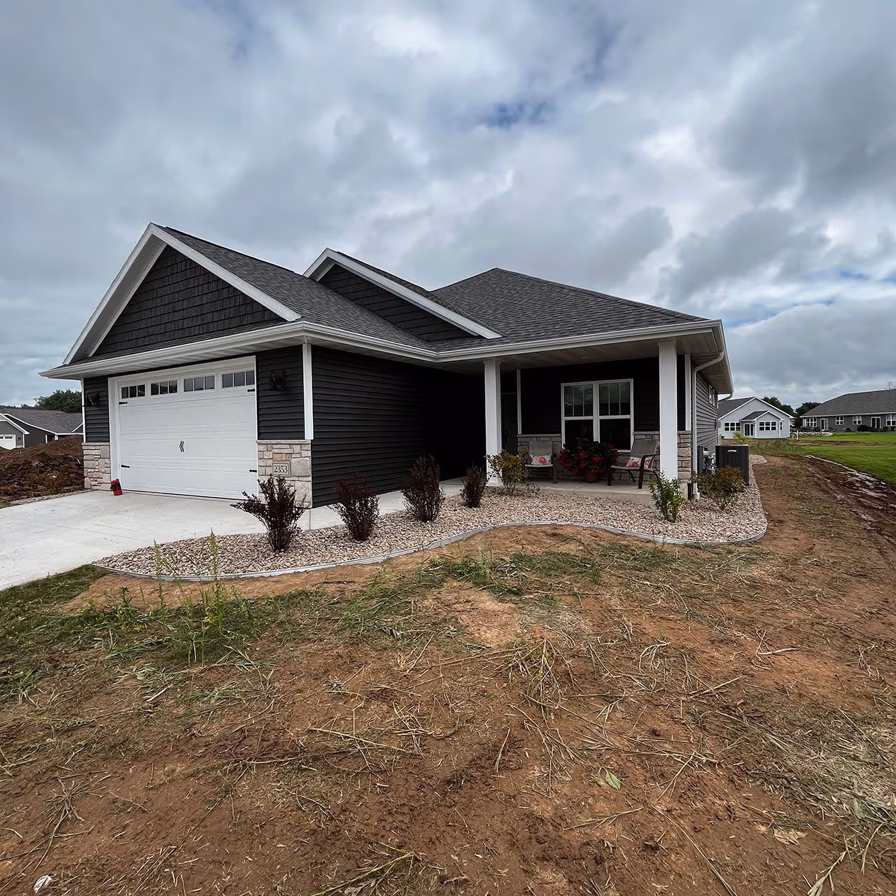 Front yard landscaping project improving curb appeal