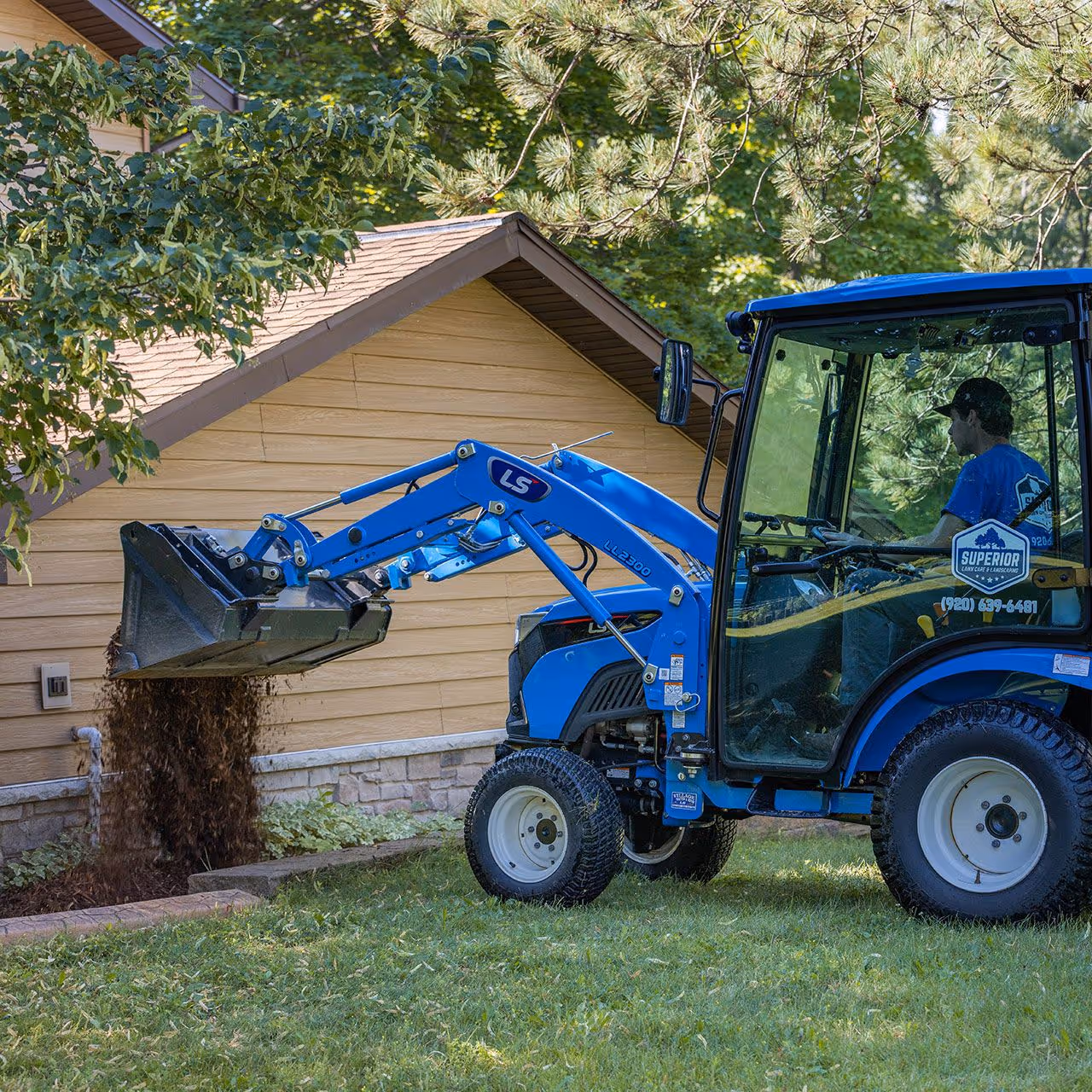 Professional lawn care equipment used by Superior Lawn Care and Landscaping