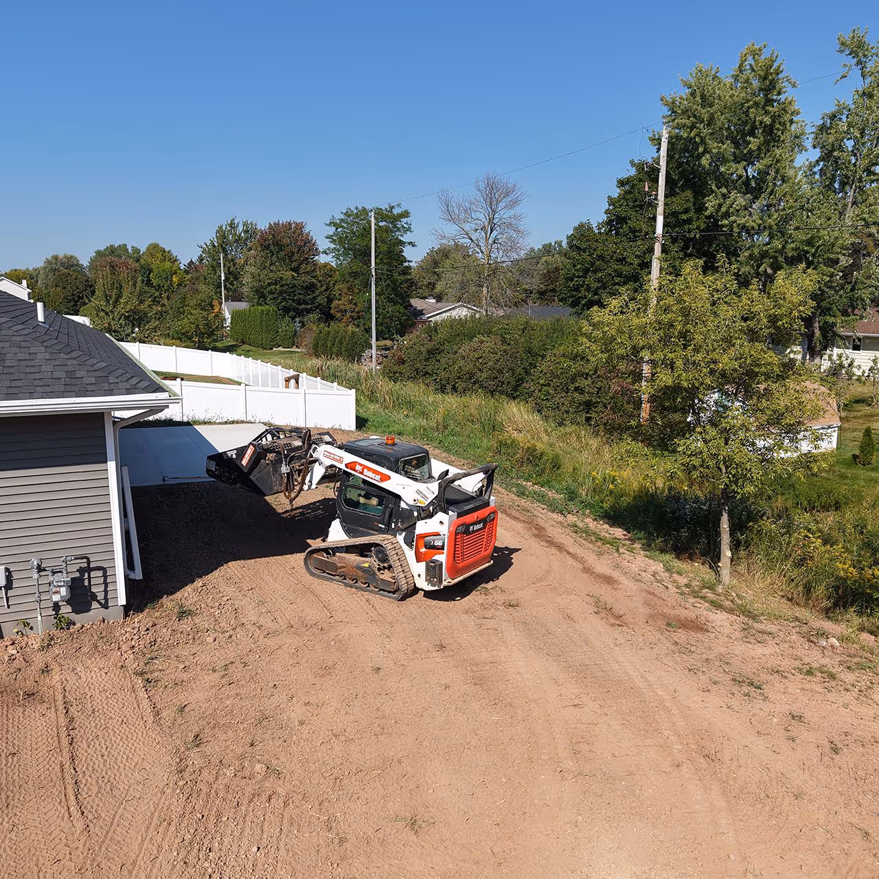 Before lawn care transformation by Superior Lawn Care and Landscaping