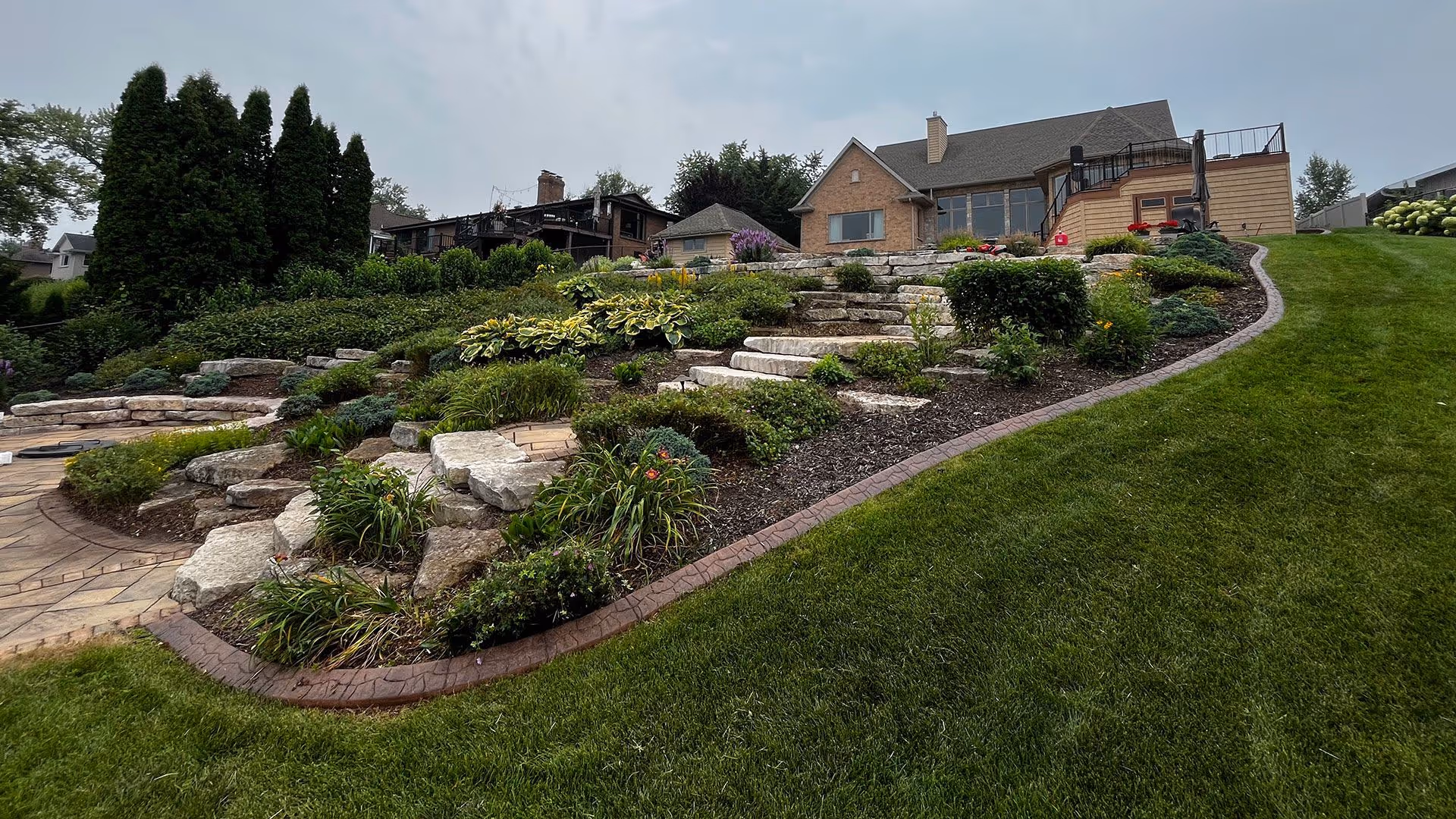 Custom landscape design and installation by Superior Lawn Care and Landscaping
