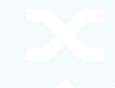 Black shuffle icon with intersecting arrows on a light blue background.