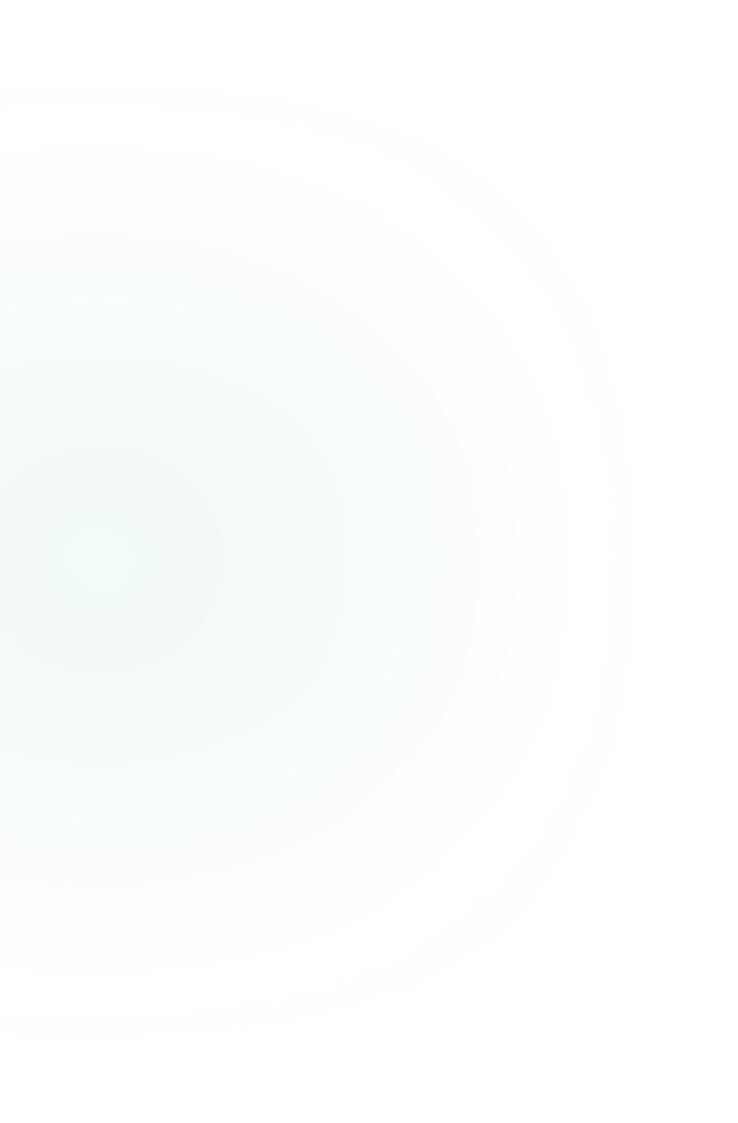 Concentric circles in varying shades of blue on the left side against a black background.