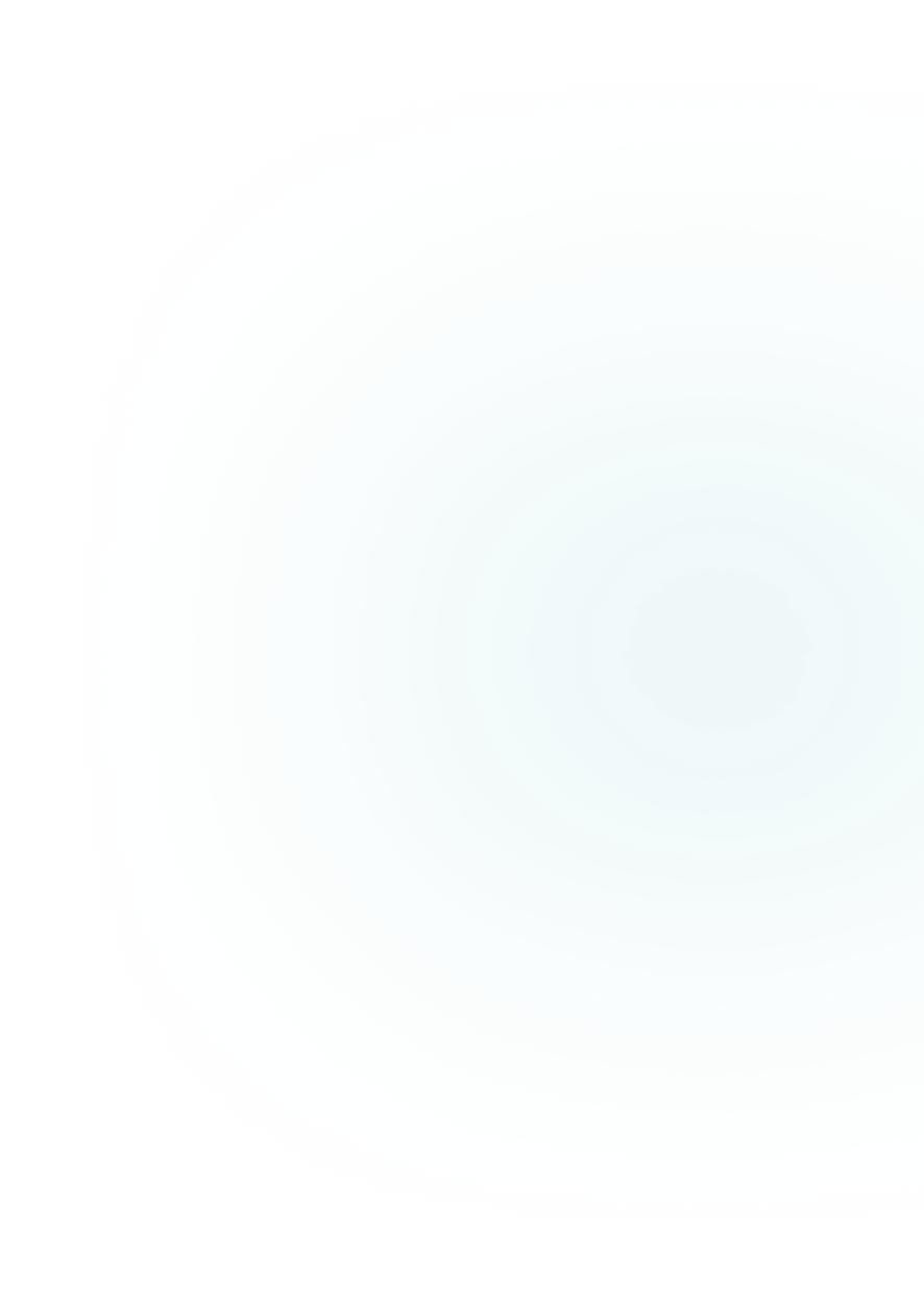 Bright teal concentric circles with a glowing effect on a black background.