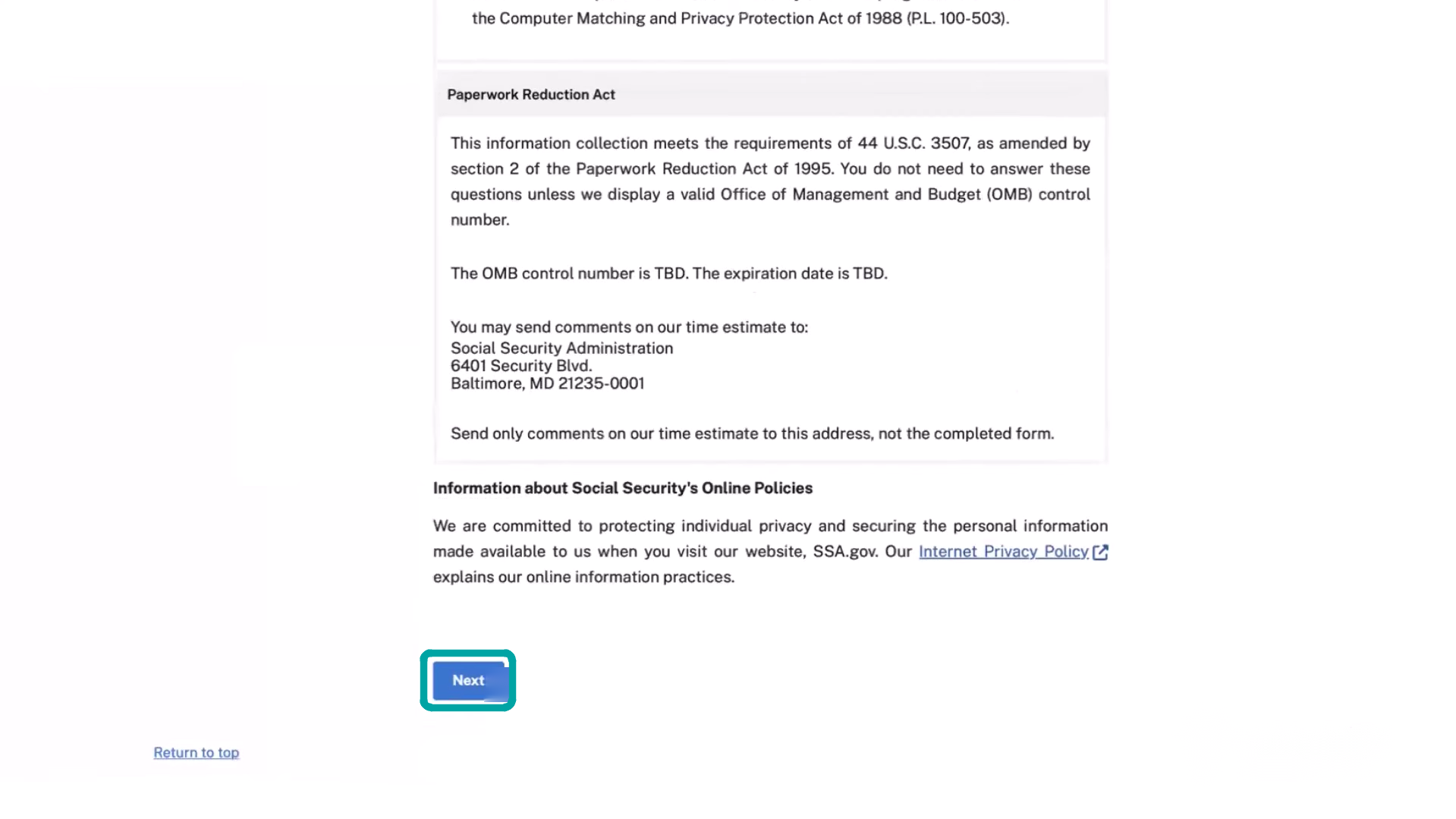 Medicare enrollment walkthrough — Step 6