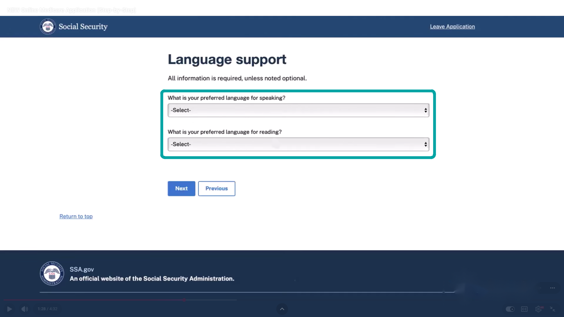 Medicare enrollment walkthrough — Step 9