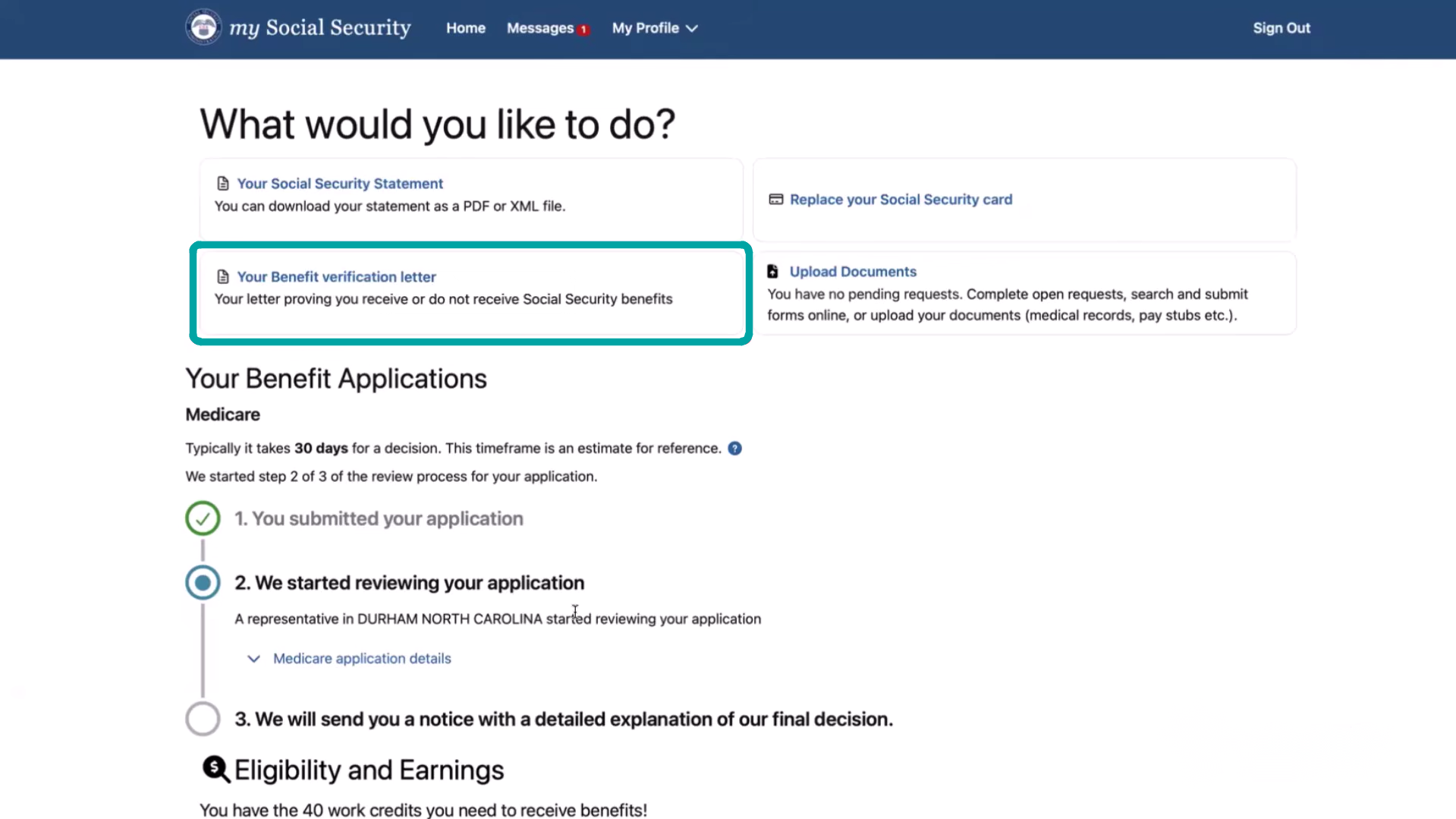 Medicare enrollment walkthrough — Step 24