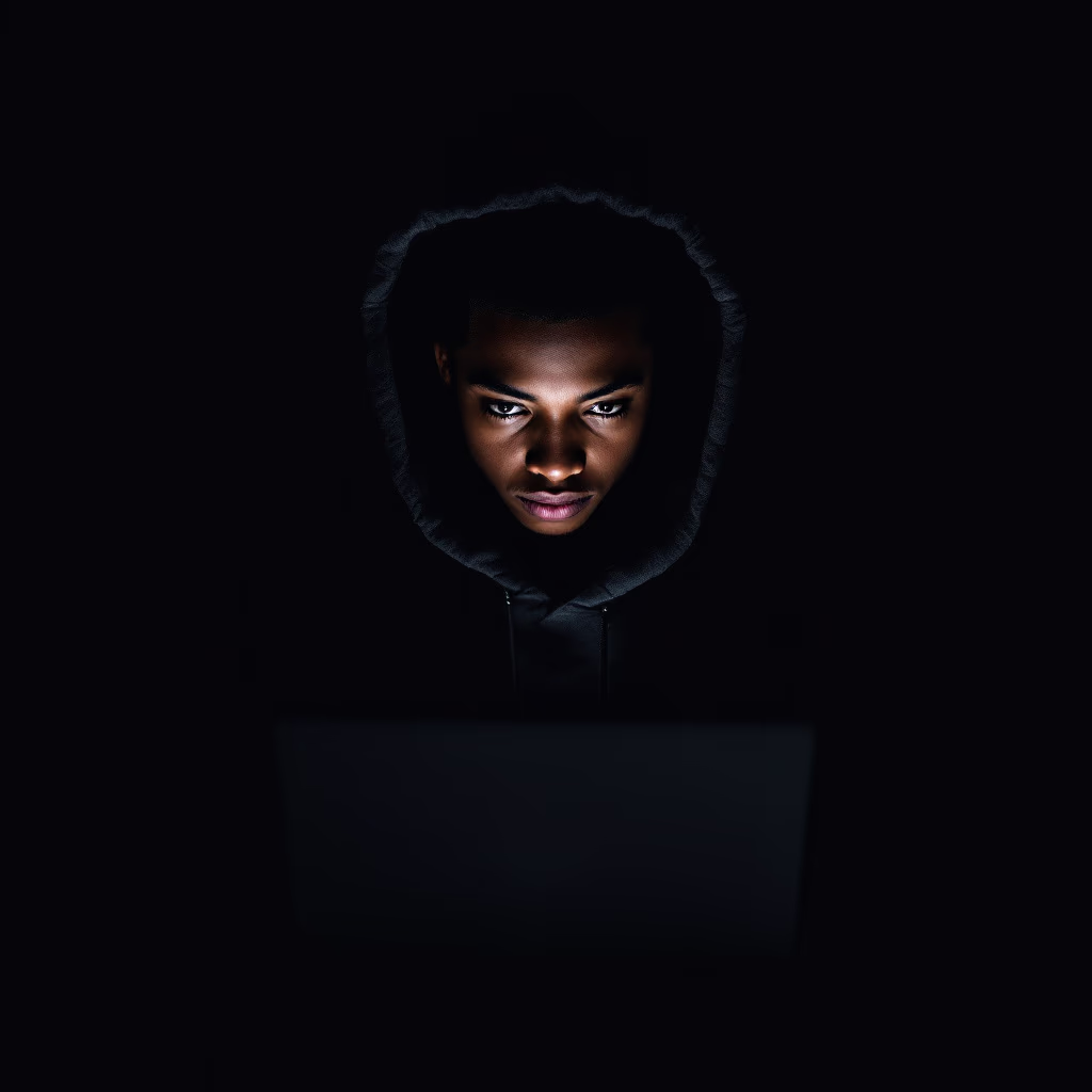 [headshot] image of satisfied student using a laptop