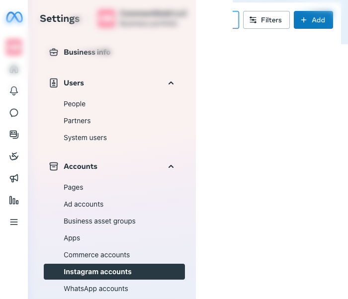 Add Instragram Account to Facebook Business Portfolio