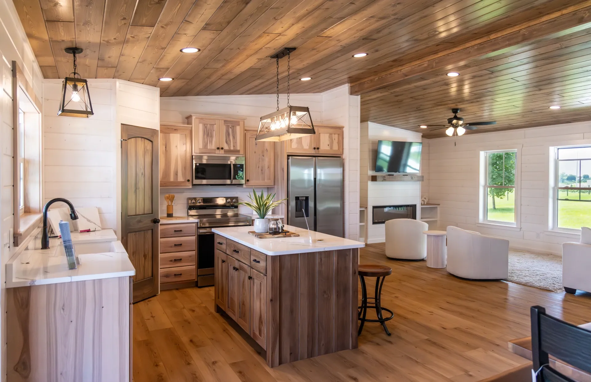 dogwood modular home kitchen and living room