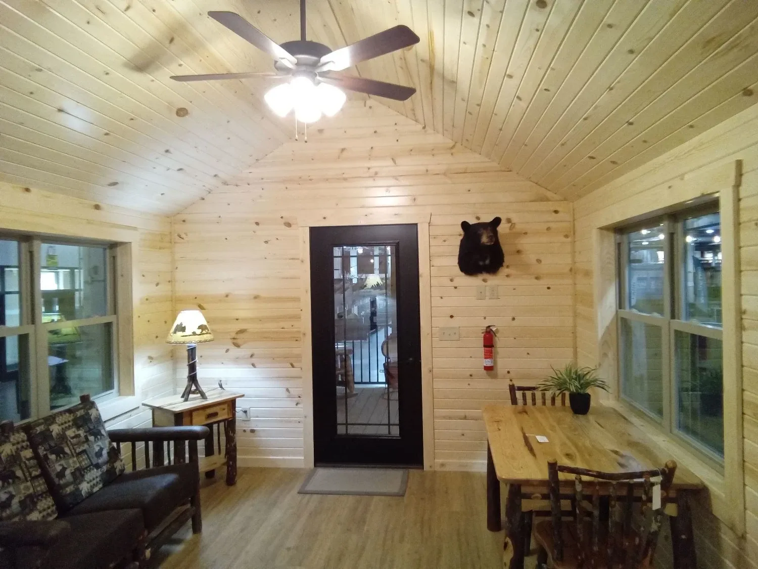 cedar ridge tiny home front door inside