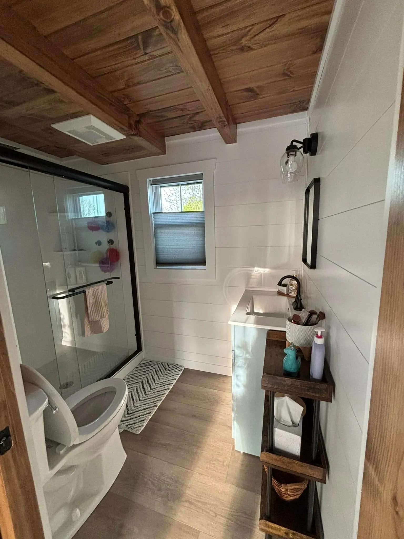 cedar ridge tiny home bathroom shower