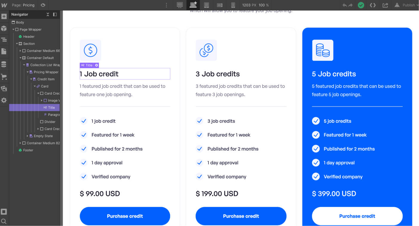 eCommerce Products - Job Board X Webflow Template