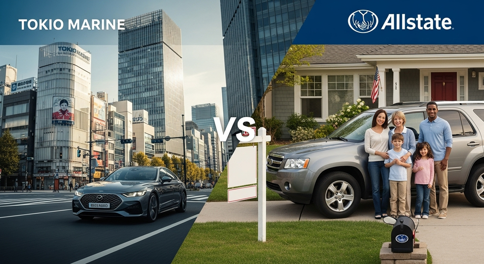 Comparativo de seguros entre Tokio Marine e Allstate.