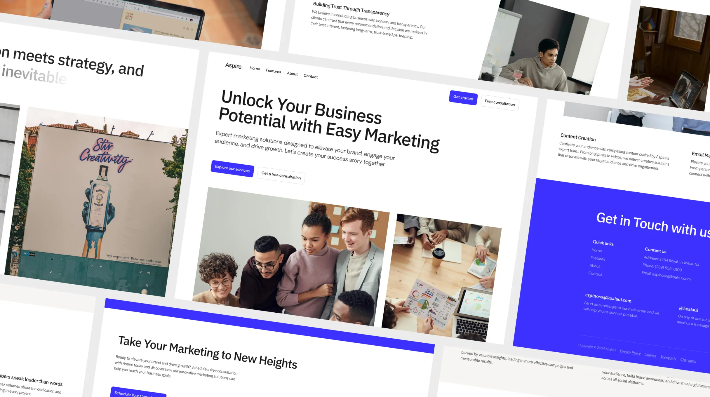 A few images showcasing the website or the template.