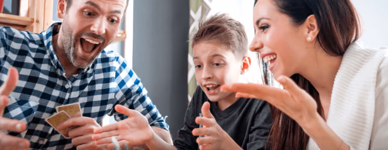 a family playing games