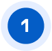 Blue circle with white number one inside.
