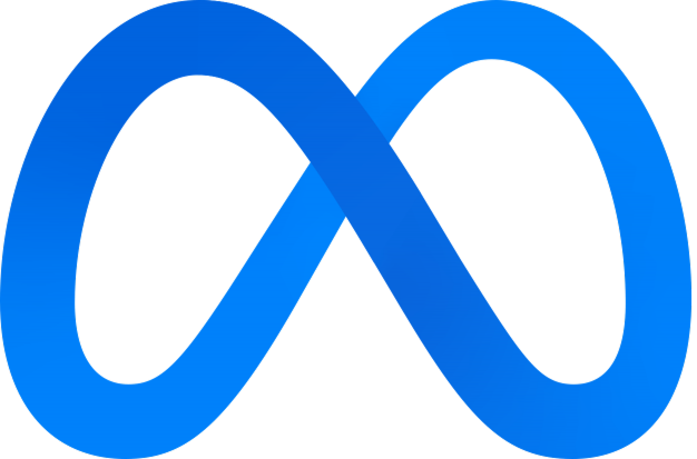 Blue infinity symbol with gradient shading on a transparent background.