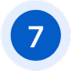 Blue circle with white number 7 in the center, surrounded by a light gray ring.