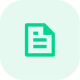 Green rounded square icon with a lighter green document symbol inside.