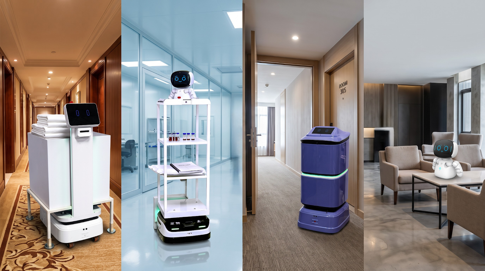 TechForce Robotics autonomous service robots across hospitality, laboratory and commercial environments