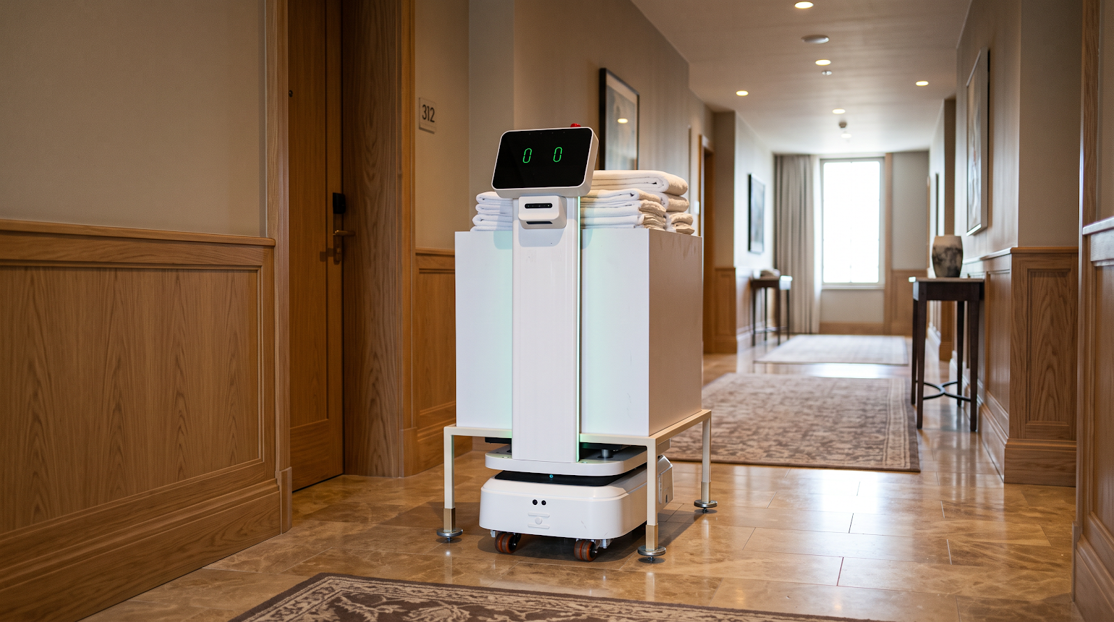 Autonomous robotics supporting hotel and hospitality operations