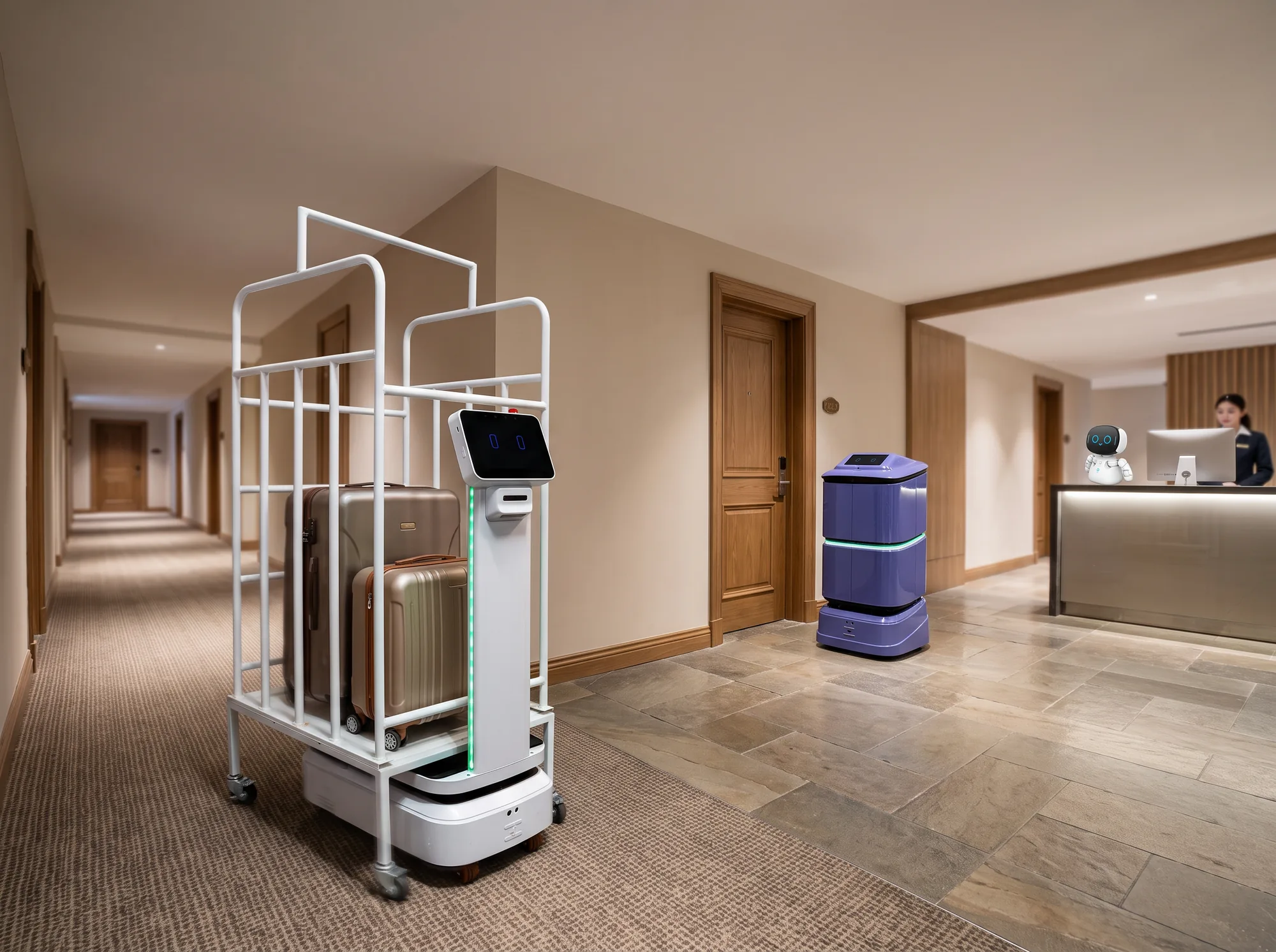 TechForce Robotics autonomous robot operating in a hotel environment