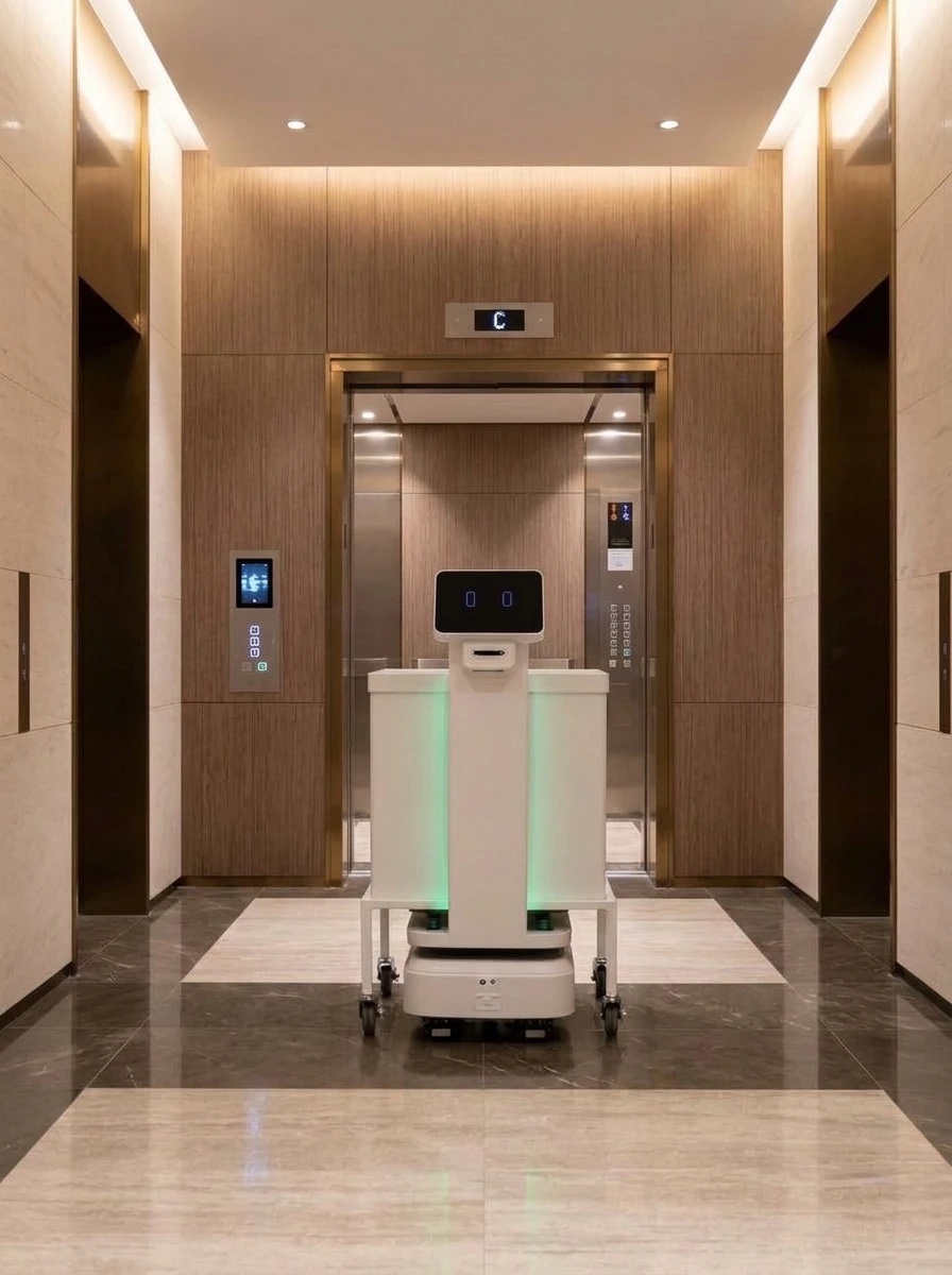 TIM-E autonomous robot navigating an active facility