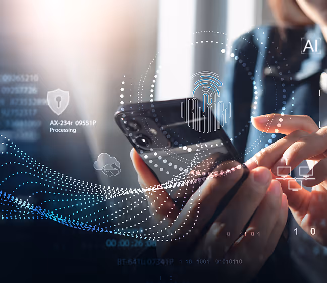 futuristic graphic of web security