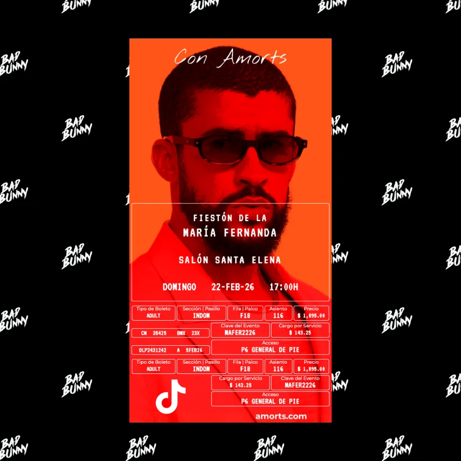 A Bad Bunny ticket