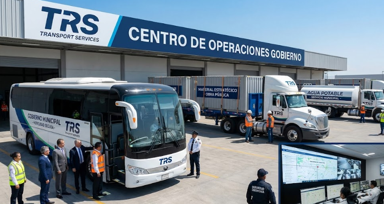 [background image] image of a transport fleet parking area (for a trucking company)