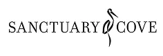 Sanctuary Cove logo with stylized bird forming part of the letter S.