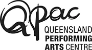 Logo of Queensland Performing Arts Centre with stylized 'QPAC' text.