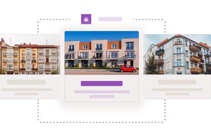 Product tile collage of building images illustrating innovative digital-ready construction.