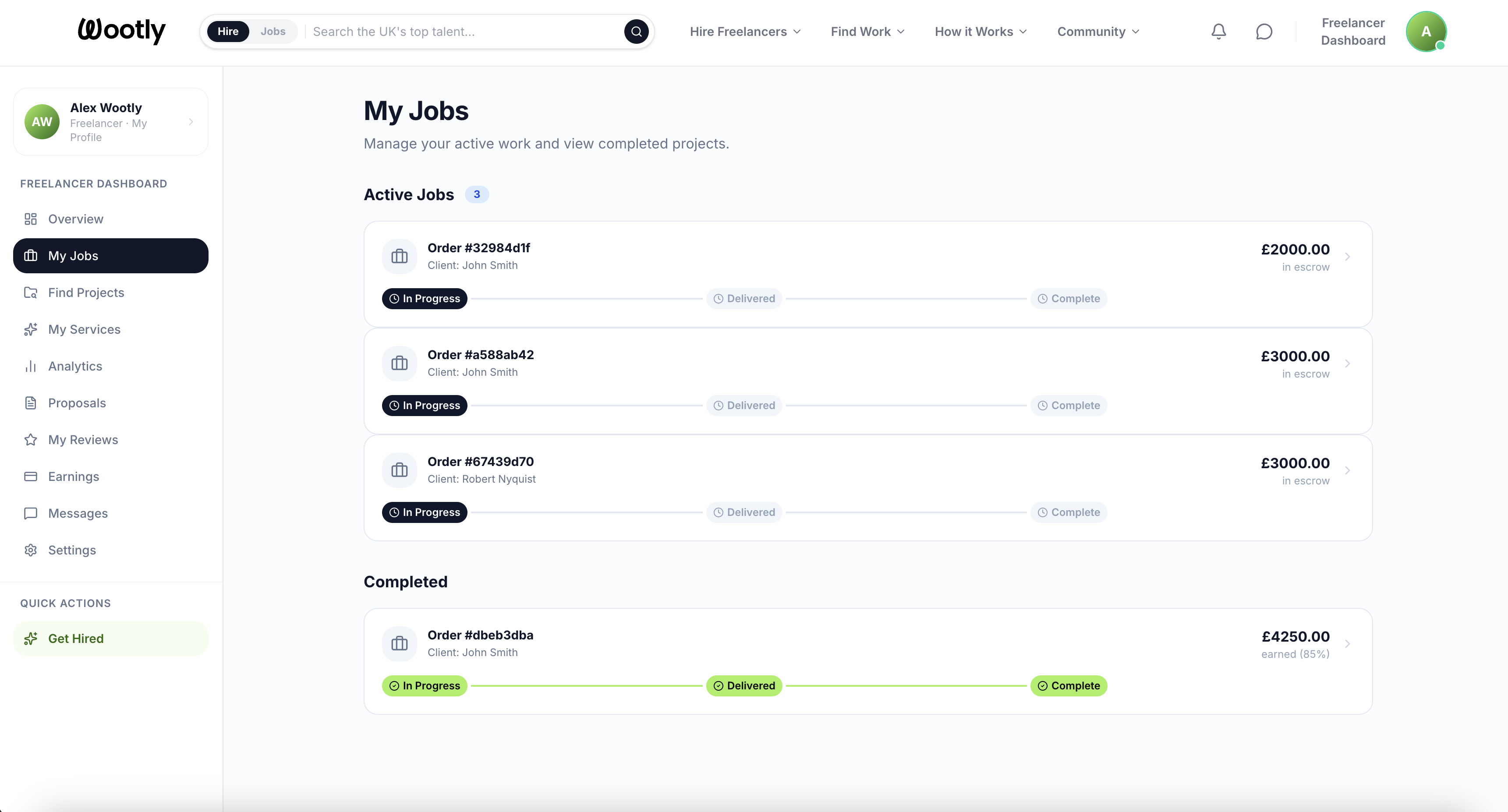 Wootly Dashboard
