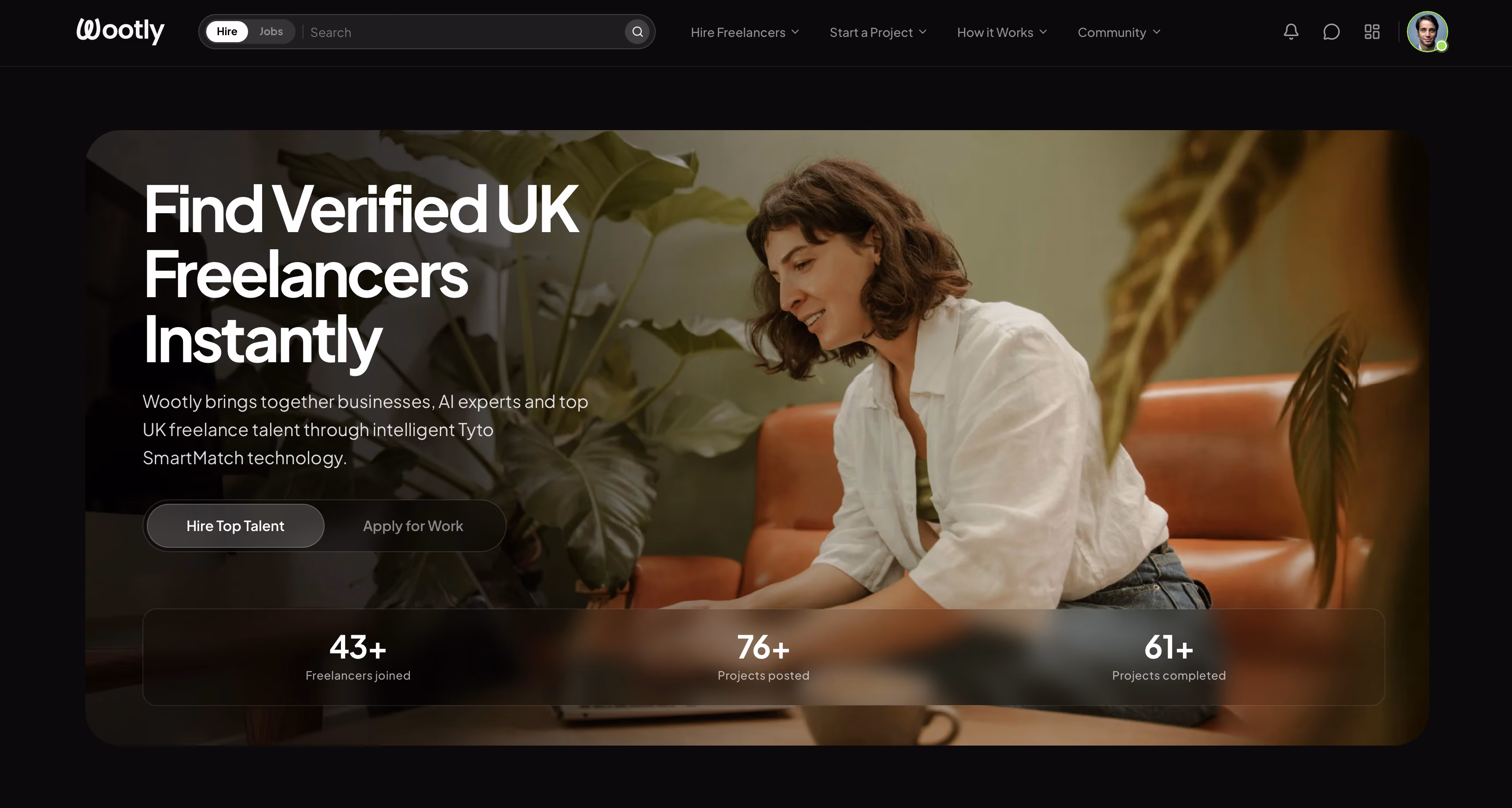 Wootly Website Mockup