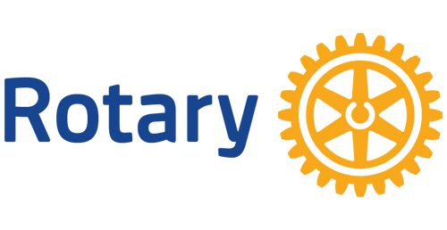 Rotary wordmark in blue next to an orange gear wheel emblem.