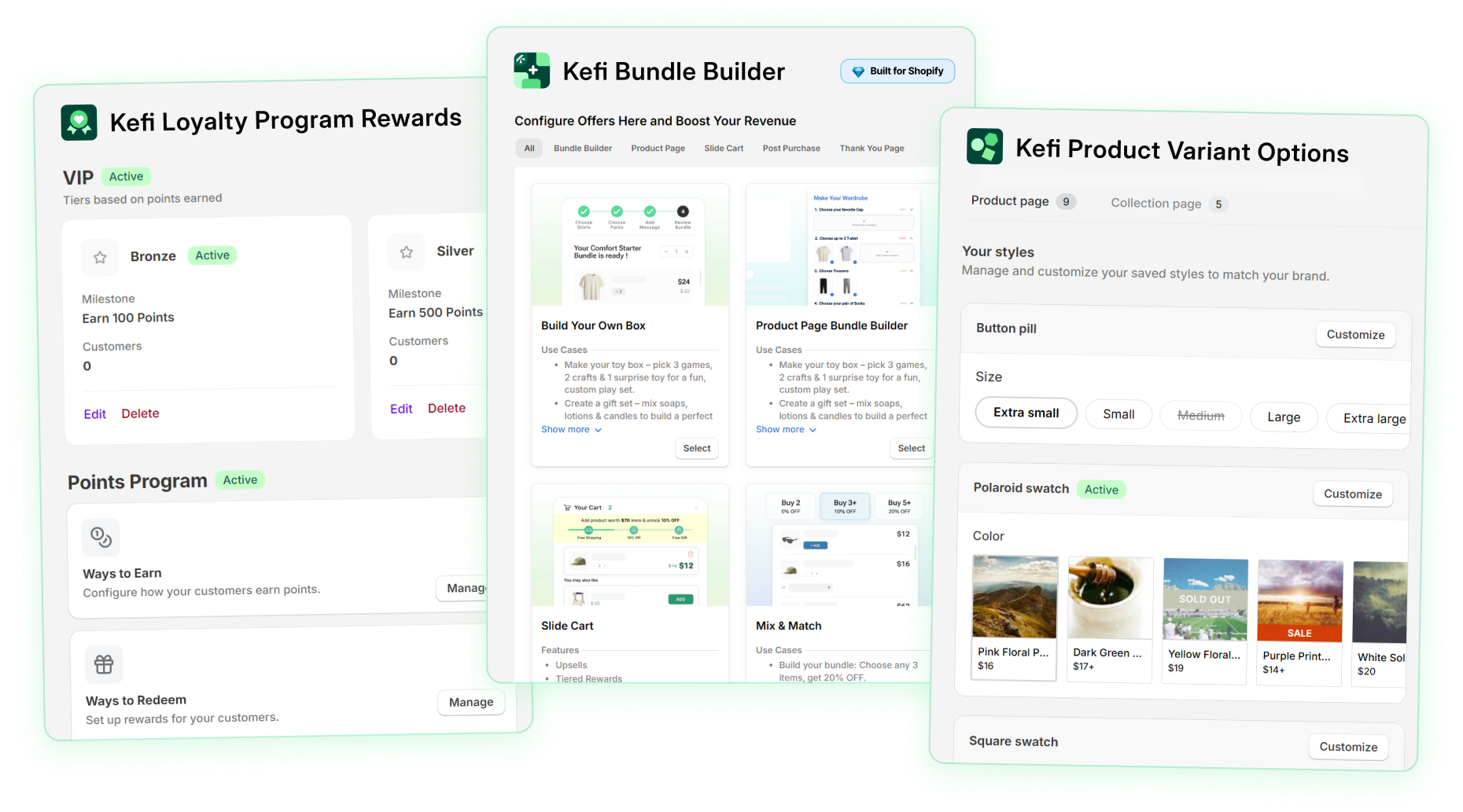 Dashboard of Kefi Bundle Builder Shopify app 