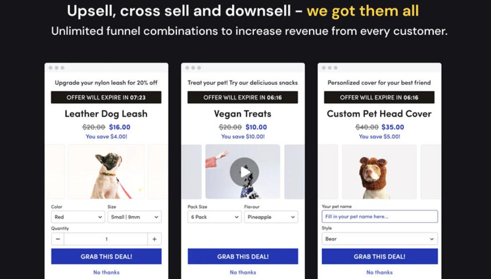 Honeycomb Upsell & Cross Sell