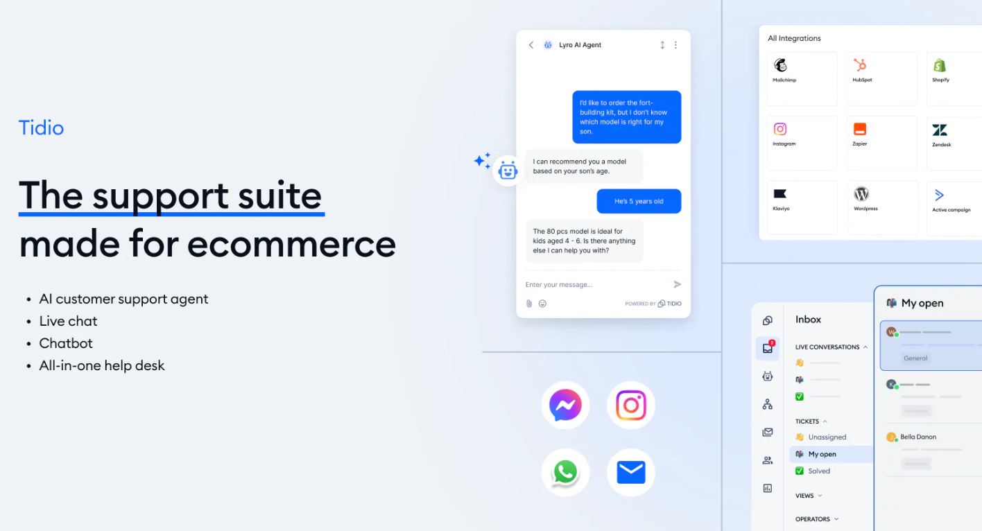 Tidio - Live Chat & AI Chatbots