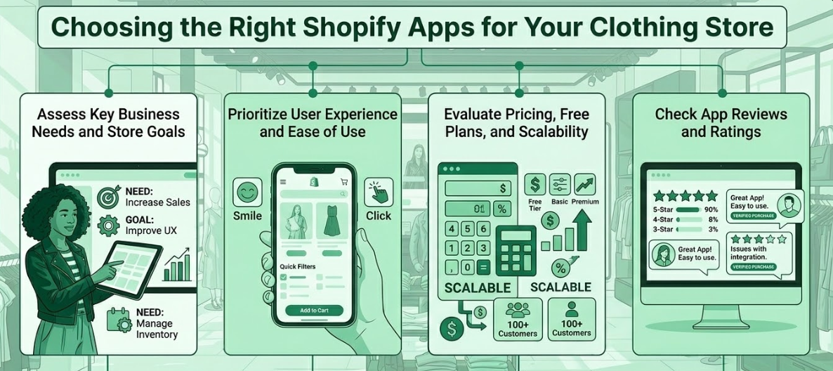 Choosing the Right Shopify Apps for Your Clothing Store