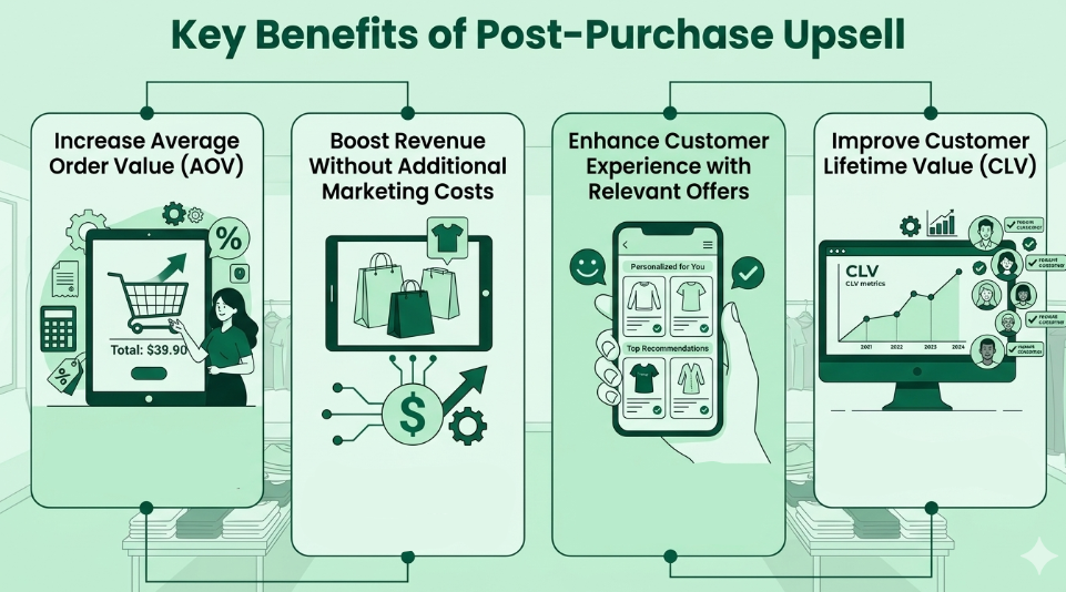 Key Benefits of Post Purchase Upsell