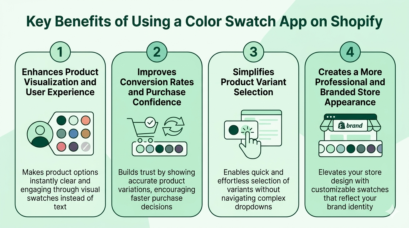 Key Benefits of Using a Color Swatch App on Shopify