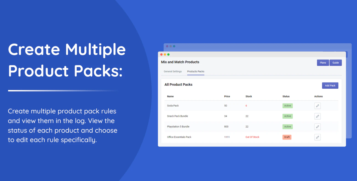 Packer: Mix and Match Products