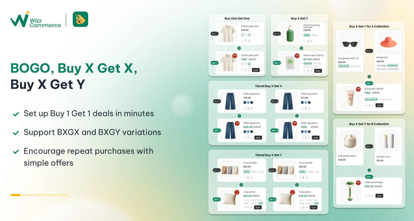 BOGO+ Free Gift & Buy X Get Y